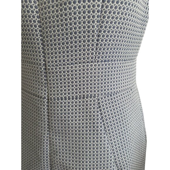 BANANA REPUBLIC Blue White Patterned Work Cocktail Dress Size 6P - Picture 7 of 11
